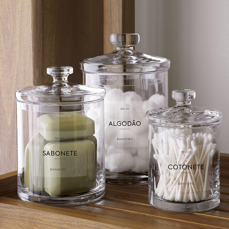 Etiqueta para Pote de Banheiro - Rótulo Minimalista em Adesivo Premium - etiquetas rotulos adesivos novo doma decor store 05 - Doma Decor Store